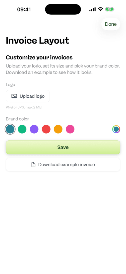 Customize your invoice