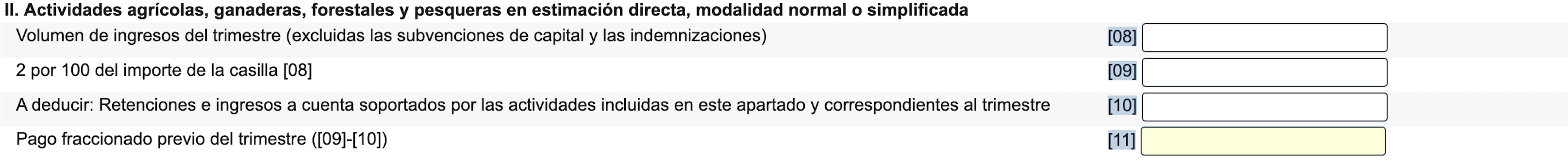 Modelo 130 Section II for agricultural activities