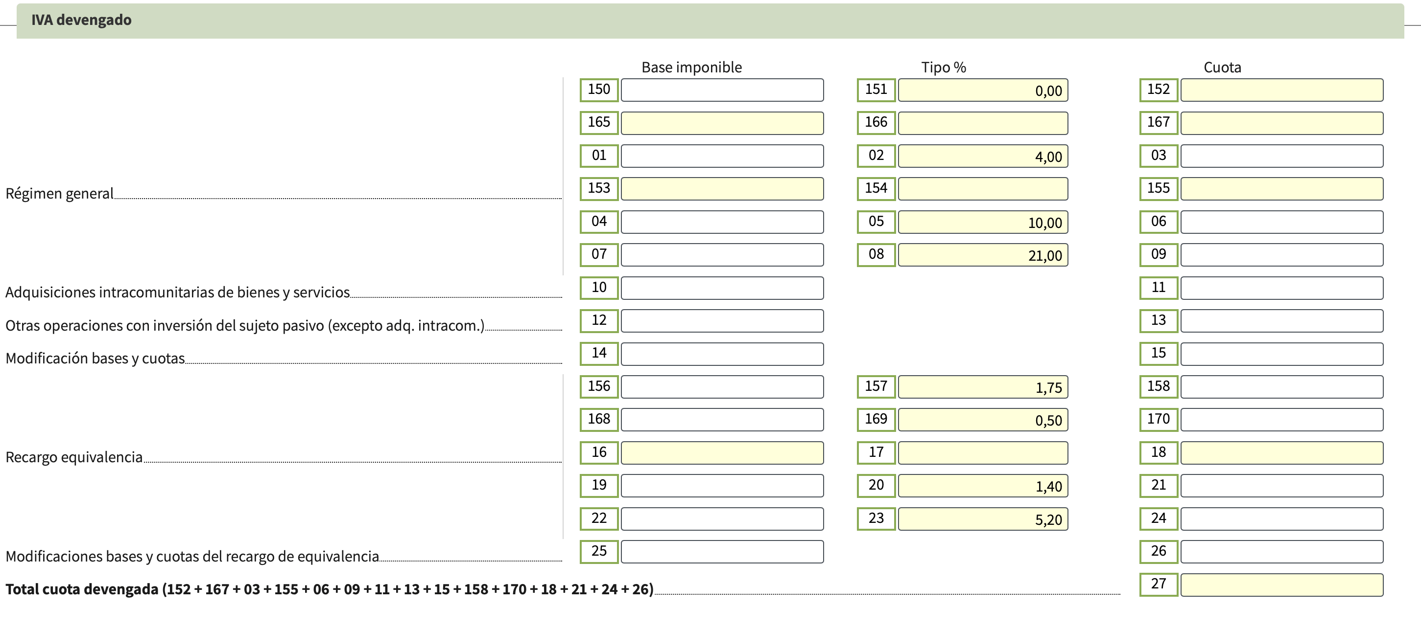 Modelo 303 screenshot